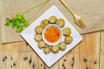 Deep Fried Chicken Roll, Thai food chinese style