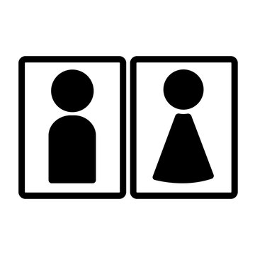 Male and female sign icon, vector illustration.