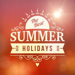 best Summer holidays curl poster