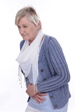 Older Woman With Tummy Ache