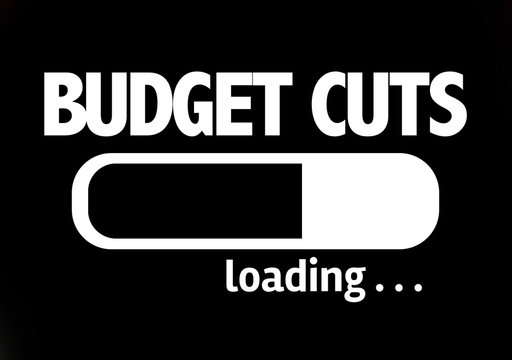 Progress Bar Loading with the text: Budget Cuts 