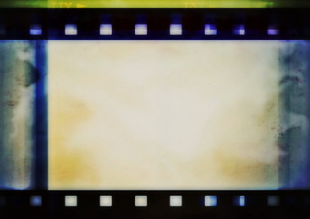Naklejka premium blank old grunge film strip frame background