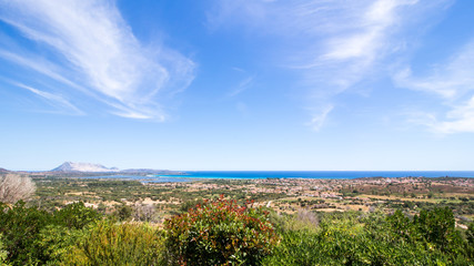 panoramic view of the coast of San Teodoro in Sardinia