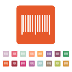 The barcode icon. Identification and ID symbol. Flat