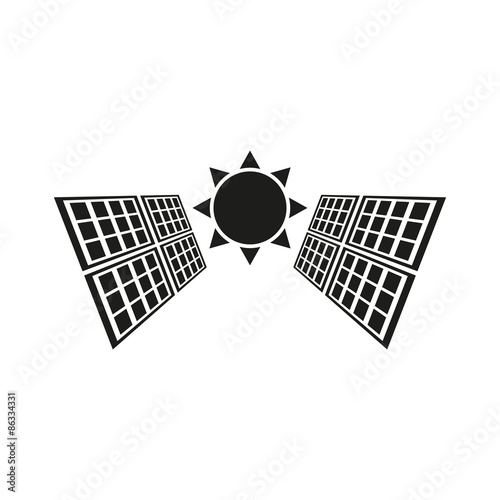 "The solar panel icon. Green energy symbol. Flat" Stock image and royalty-free vector files on