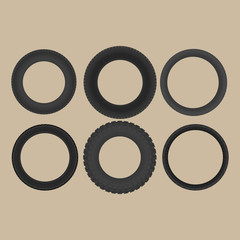 Set of six tires © sashazerg