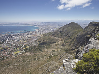 Fototapeta na wymiar View from top of Table Mountain, Cape Town, South Africa