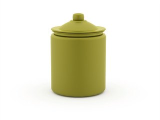 Green glass rendered isolated