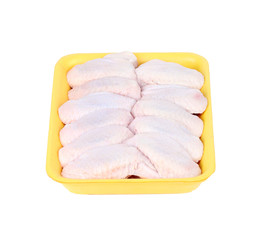 Uncooked chicken wings