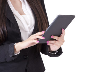 business woman with tablet