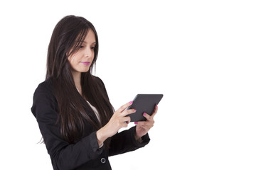 business woman with tablet