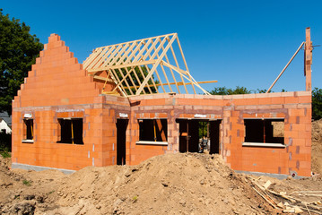 Pavillon en construction