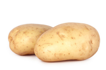 Potatoes on white