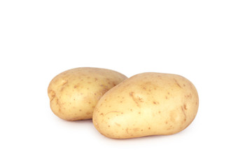 Potatoes on white
