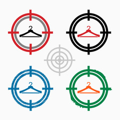Hanger icon on target icons background