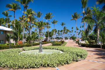 Fototapeta premium Luxury caribbean hotel resort