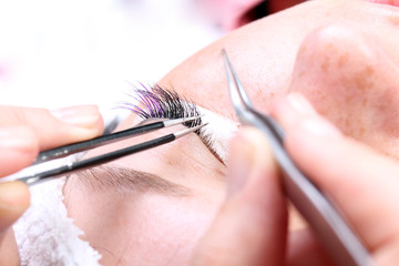 Built up false eyelashes