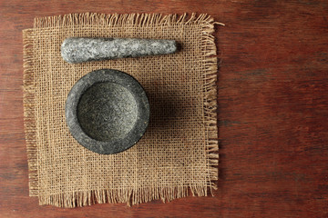 background set  grain mortar