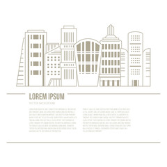 Fototapeta premium Cityline and Text