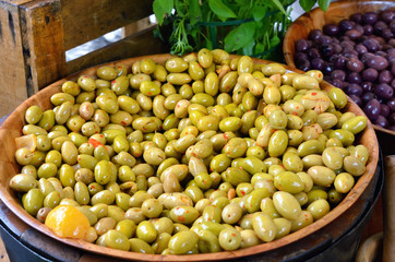 Marinated olives