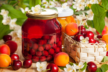 Preserved  fruit and berries