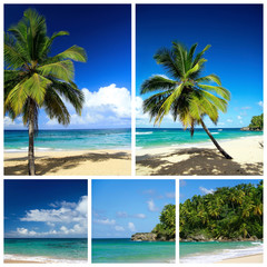 Caribbean beach collage