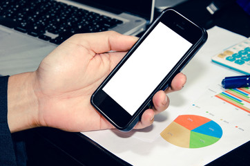 smart phone and chart