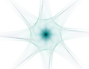 Abstract design of white powder cloud against dark background