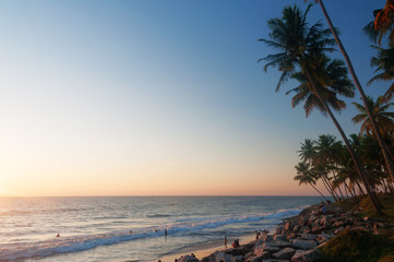 Varkala beach at sunset