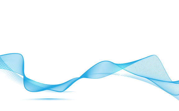 Vector Blue Linear Fluid Wave Design Background