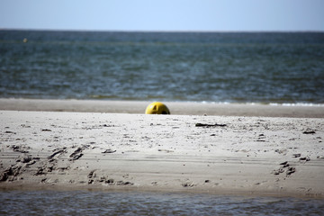 Naklejka premium Creek on beach in Amrum