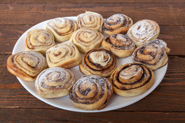 Homemade chocolate and cinamon cake