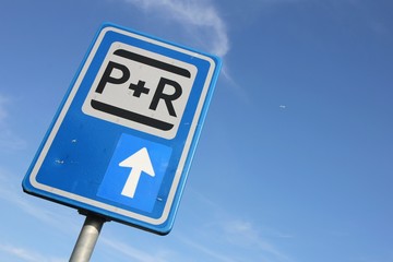 niederländisches Verkehrszeichen: Park and Ride