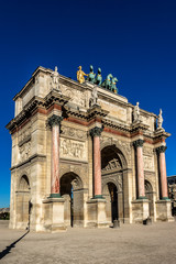 Fototapeta na wymiar Triumphal Arch (Arc de Triomphe du Carrousel, 1808), Paris.