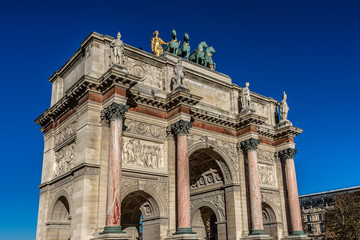 Triumphal Arch (Arc de Triomphe du Carrousel, 1808), Paris.