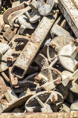 Pieces of rusting metal 