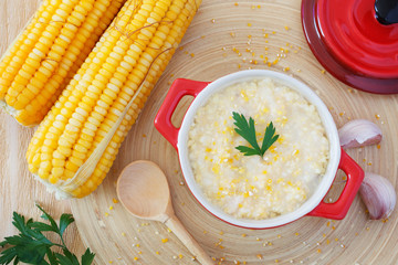 Brazilian corn soup canjiquinha