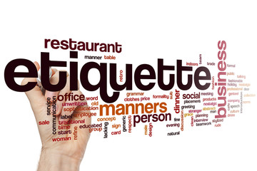 Etiquette word cloud - obrazy, fototapety, plakaty