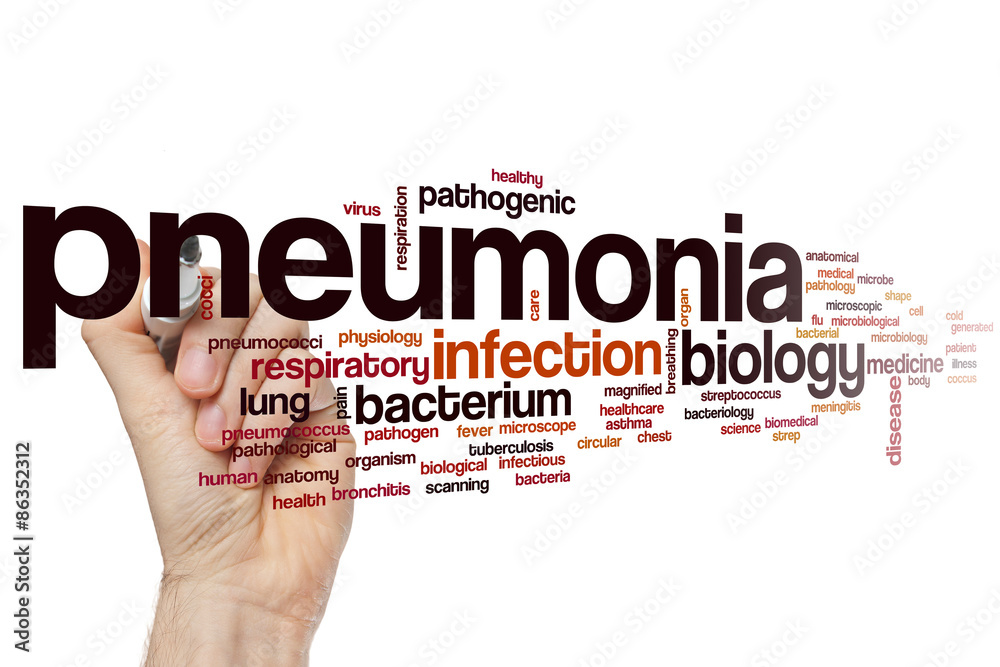 Wall mural Pneumonia word cloud