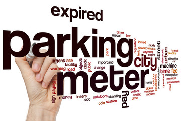 Parking meter word cloud