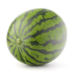 Ripe watermelon isolated on white background cutout