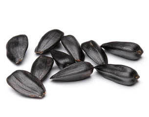 Obraz premium Sunflower seeds isolated on white background close up