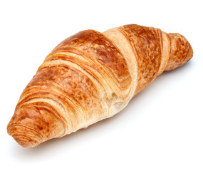 Croissant or  crescent roll isolated on white background cutout
