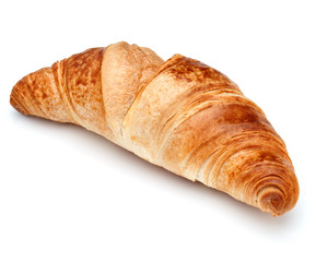 Croissant or  crescent roll isolated on white background cutout