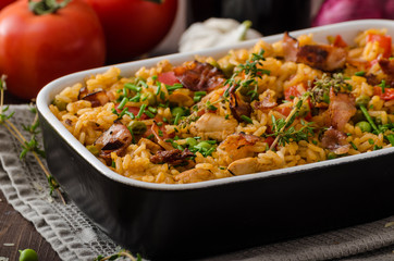 Cajun chicken with rice