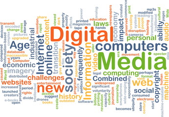Digital media background concept