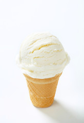 White ice cream cone