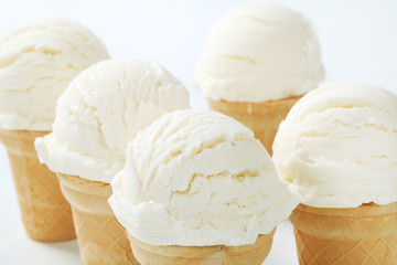 White ice cream cones