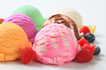 Assorted ice cream