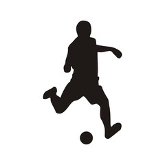 Fototapeta na wymiar Soccer silhouette